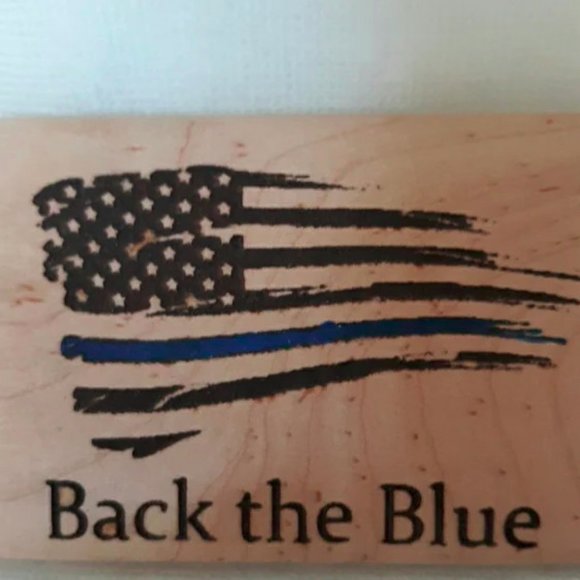 Back the Blue Belt Buckle - Picture 2 of 3